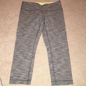 Lululemon Wunder Under Cropped Leggings Grey Sz 4